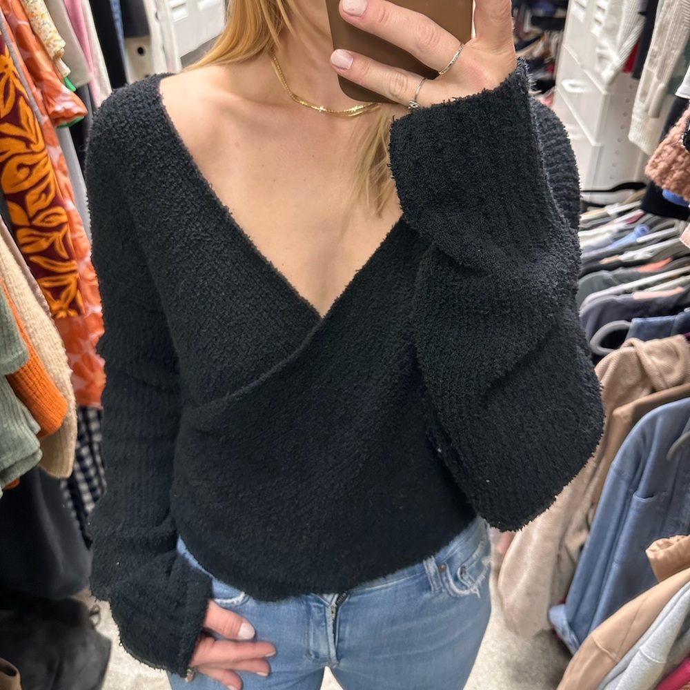 Free People black dress top